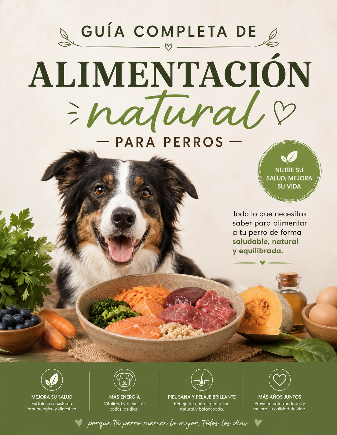 CAMBIA LA SALUD DE TU PERRO CON ALIMENTACIÓN NATURAL + 3 BONOS